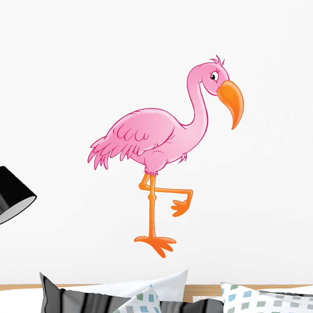 Amazon.com: Wallmonkeys Pink Flamingo Wall Decal Peel and