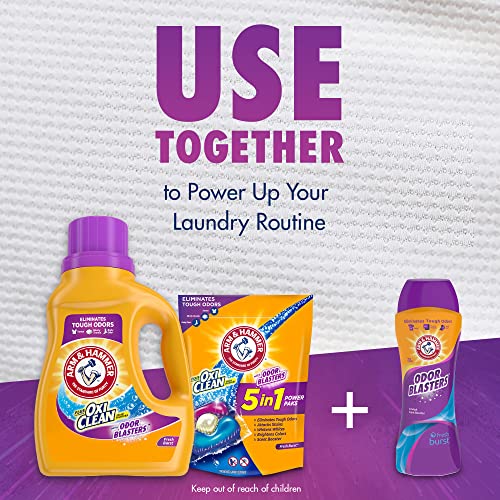 Arm & Hammer Plus Oxiclean Odor Blasters Fresh Burst, 75 Loads Liquid Laundry Detergent, 118.1 Fl Oz #TOP3