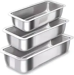 Conjunto 3 Peças Assadeira Para Pão Caseiro/Bolo Inglês/Cuca – Alumínio Reforçado, Ideal para Forno – Tamanhos Pequeno, Médio e Grande
