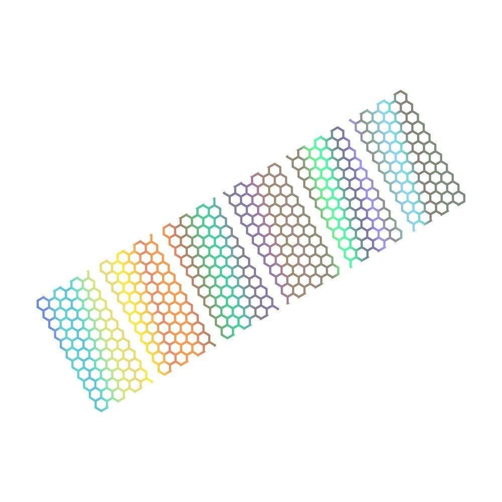 Car Rear Tail Light Vinyl Film Stickers for BMW Auto Honeycomb Graphics Decor Decals(Colorful Laser)