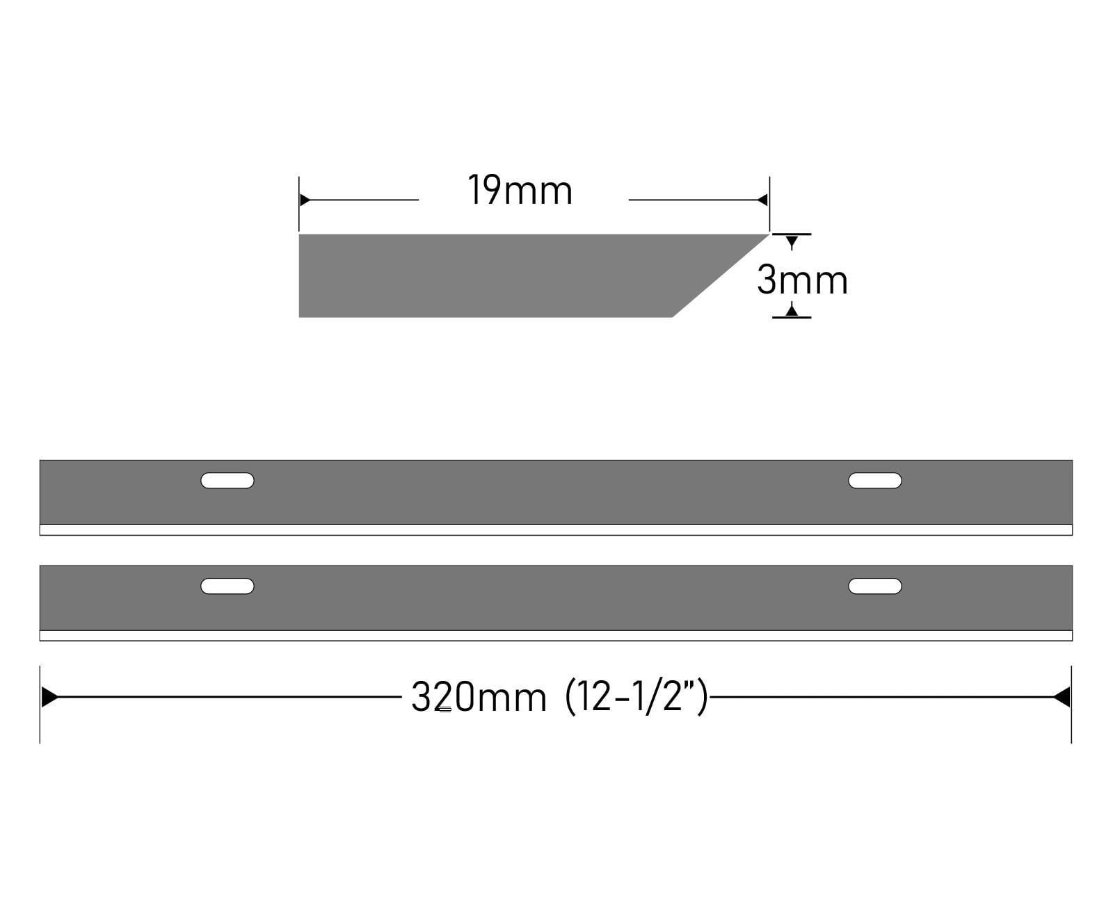Lame for piallatrice HSS 2 pezzi DW733, coltelli da 320 mm for utensili for giuntura a spessore 320 mm × 19 mm × 3 mm