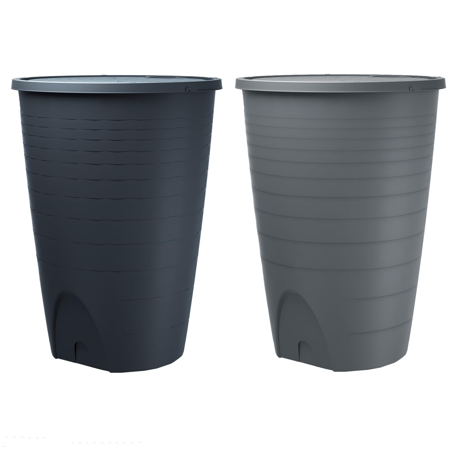 Depósito para agua de lluvia Peruno 260L | Ø72 x 97 cm | Incluye grifo y sistema de recogida de agua | Cisterna de jardín | Color negro diseño moderno
