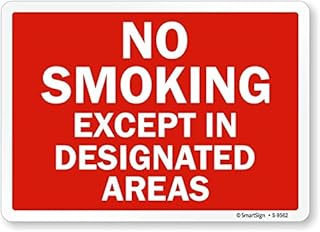 SmartSign “No Smoking - Except In Designated Areas†Sign | 10