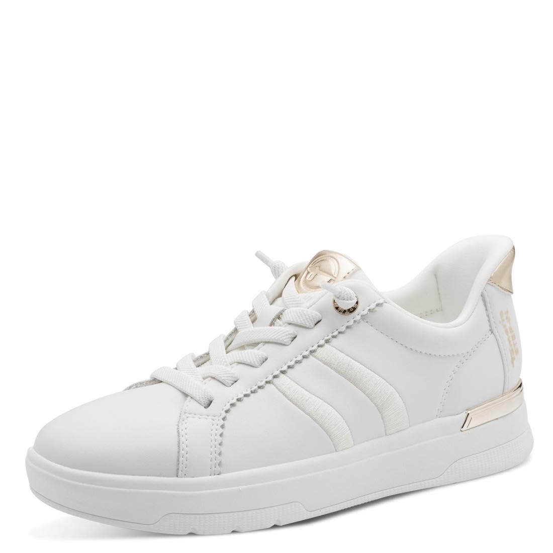 Tamaris Comfort Women's Low 8-83733-46 Trainers, White/Gold, 40 EU