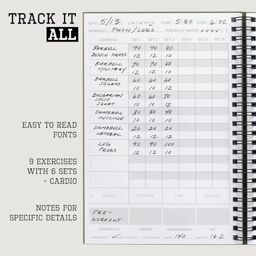 Zicoto ZIC-FITNESS-GRE_23-123B The Ultimate Fitness Journal For Tracking And Crushing Your Gym Goals - Detailed Workout Planner & Log Book thumb #2