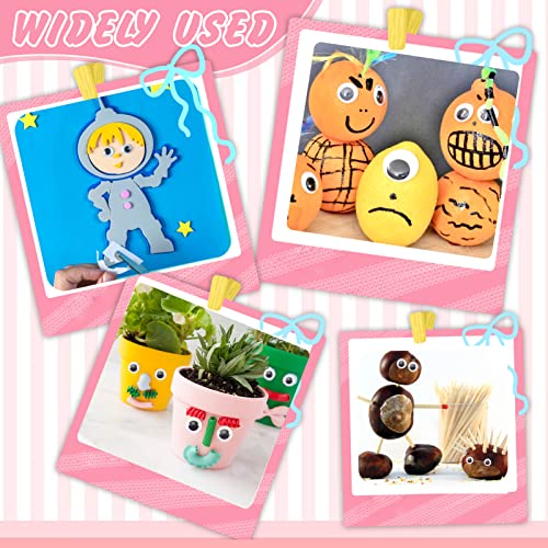 toaob 150pcs 1 inch plastic wiggle googly eyes self-adhesive black round sticker eyes diy arts crafts scrapbooking accessories