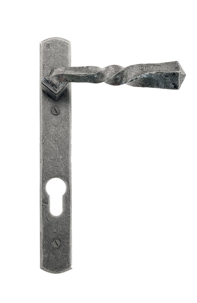 From the Anvil Pewter Narrow Lever Espag. Lock Set