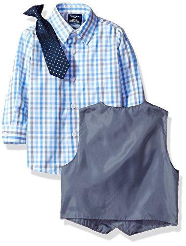 Image of Nautica Baby Boys 4-piece Suit Set with Dress Shirt, Vest, Pants, and Tie