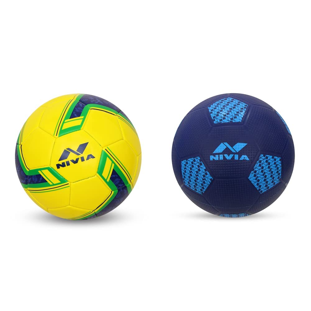 Nivia Spinner Machine Stitched Football, Size - 5 (Material: PVC & Rubber) Yellow (Brazil) Home Play Football (Blue, Size:3) Material: Rubber (B0BB6S5DD5) Amazon Price History, Amazon Price Tracker