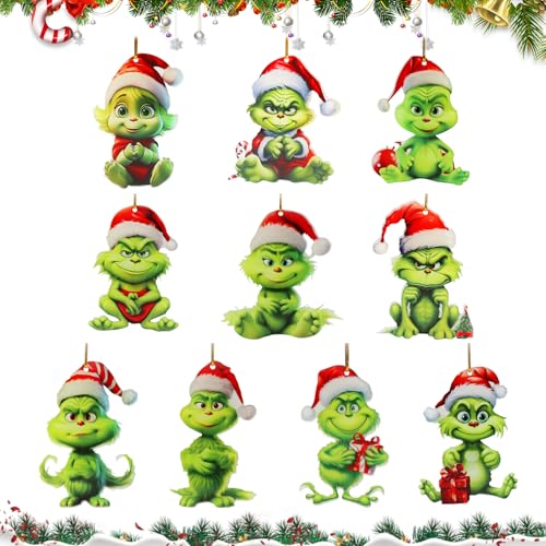 10 Pcs Weihnachtsbaum Deko, Weihnachtsbaumschmuck, Christbaumschmuck,...