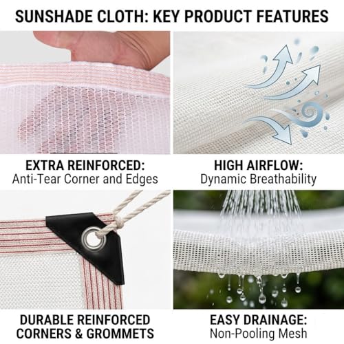 Tissu d'ombrage pour serre et cultures protégeant de la forte chaleur - 4