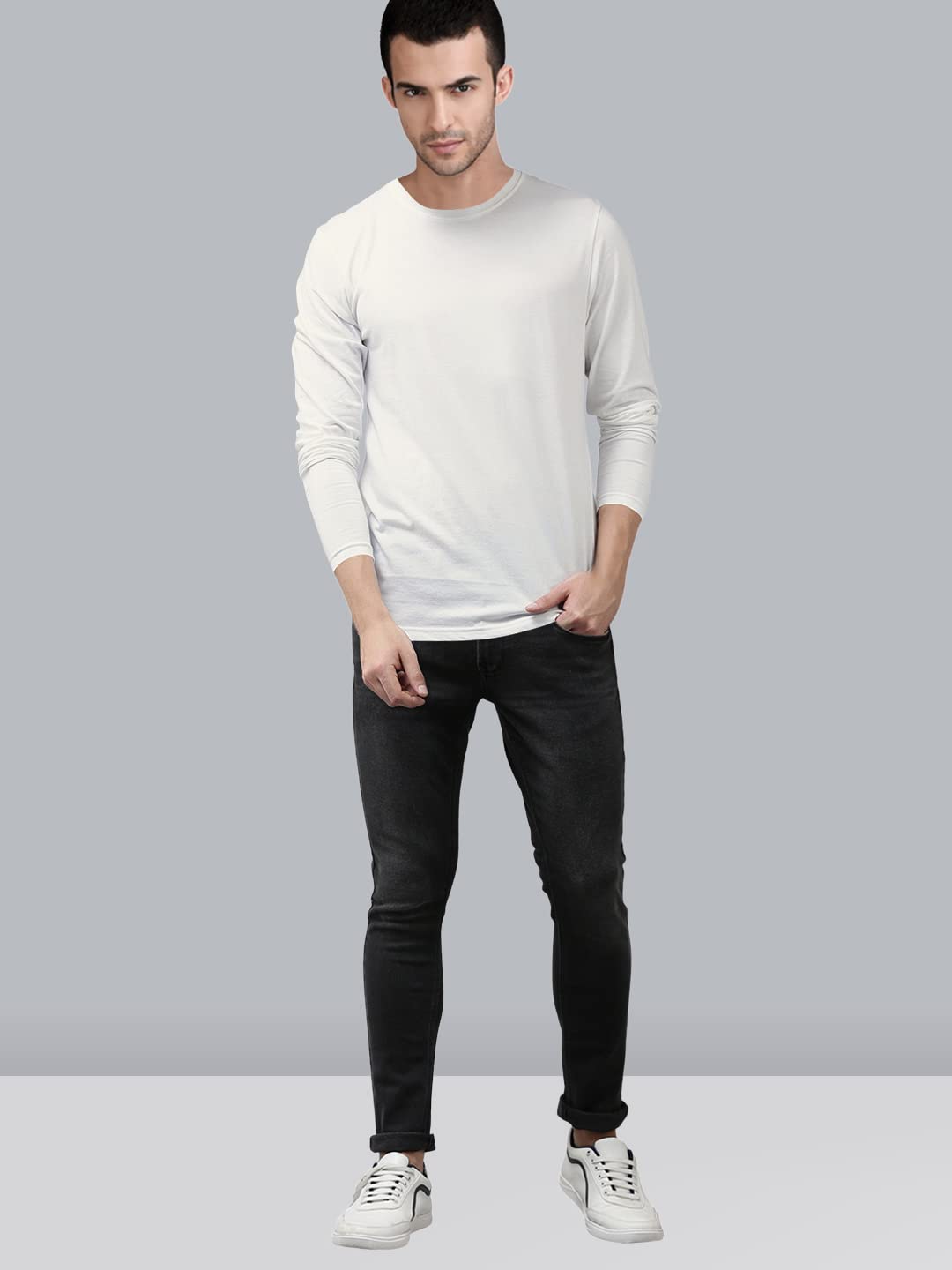 TVP Fashions Premium Plain Men Round Neck Full Sleeves Festive,Offer,Discount,Sale,Limited Edition, Trendy, Trending Tees and Tshirts. (White_XX-Large) 2