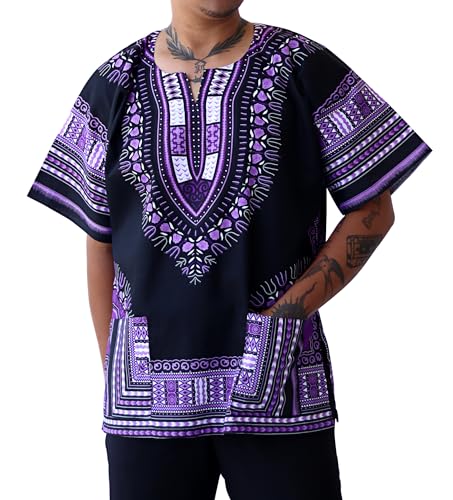 Image of DA'IKI Dashiki Cotton Shirt African Tribal Kaftan Boho Caftan Unisex