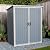 FRANSOUL 5x3FT Resin Outdoor Storage Shed, All Weather Waterproof Garden Storage Cabinet with Lockable Double Doors, Outside Utility Tool Sheds for Bikes and Patio, Light Gray