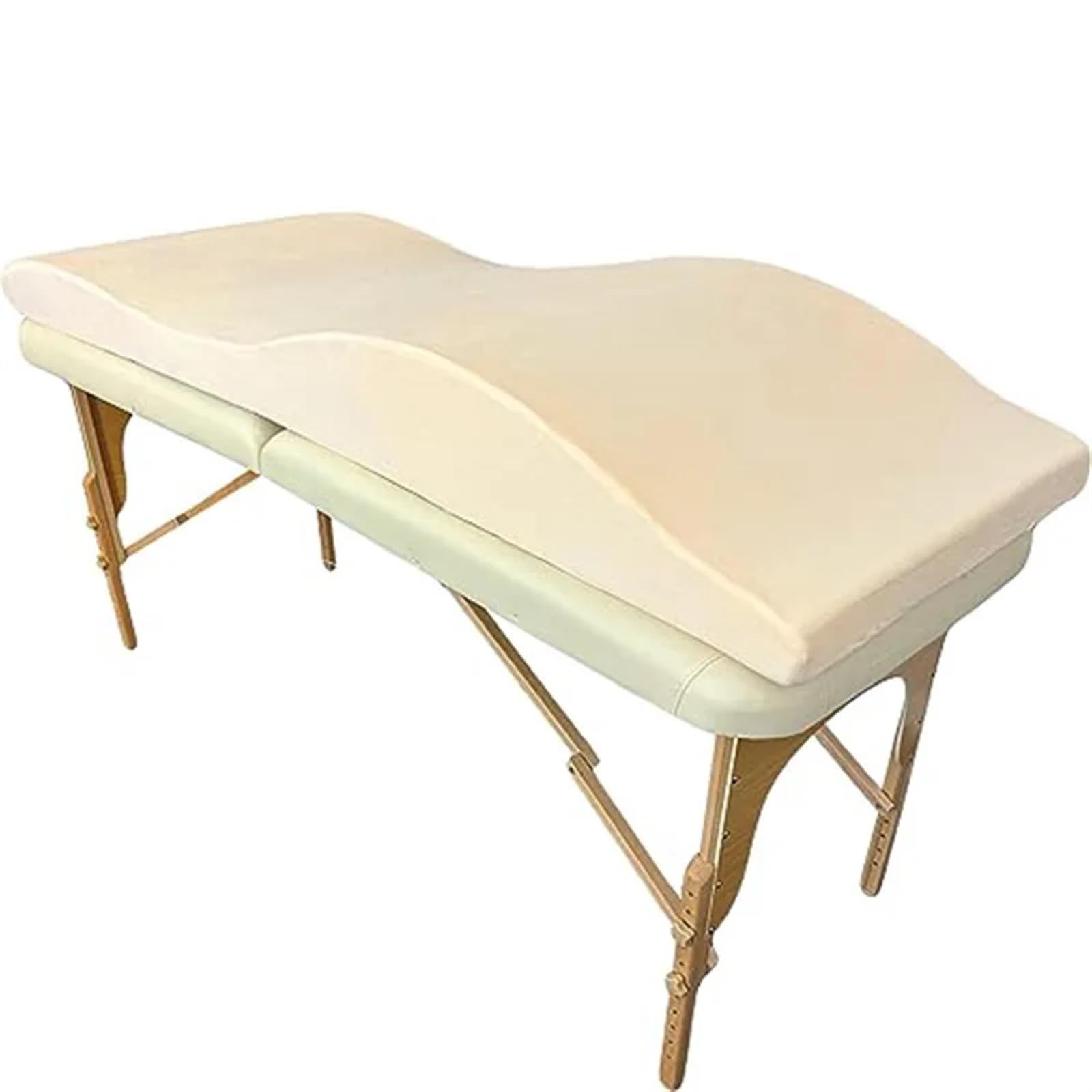 Topper for Massage Bed Foam Spa Massage Table Beauty Bed Curved Topper Salon Anatomica Mattress Wave Memory(White)