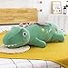 LEIhhdy 80-105 cm Simpatico Dinosauro Bambola di Peluche Che Dorme sul Letto Cuscino Super Morbido Bambola di pezza Ragazza Bambola Ragazza 105 cm Verde