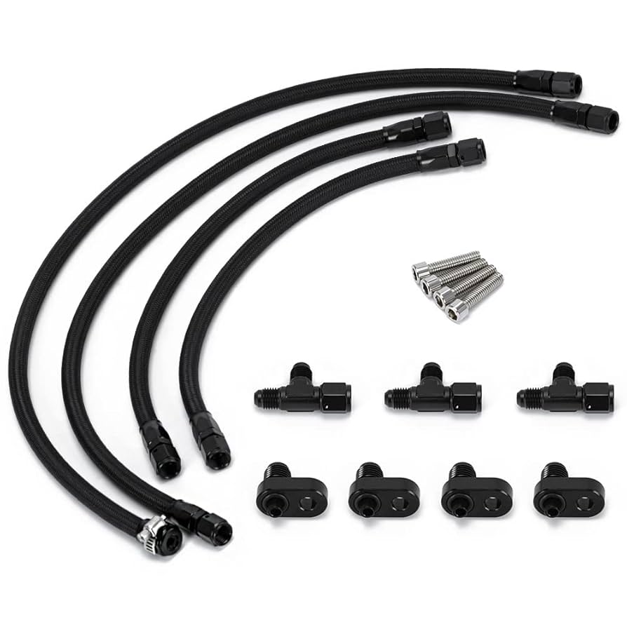 Amazon.com: PTNHZ Steam Vent Hose Kit 4 AN Aluminum Complete