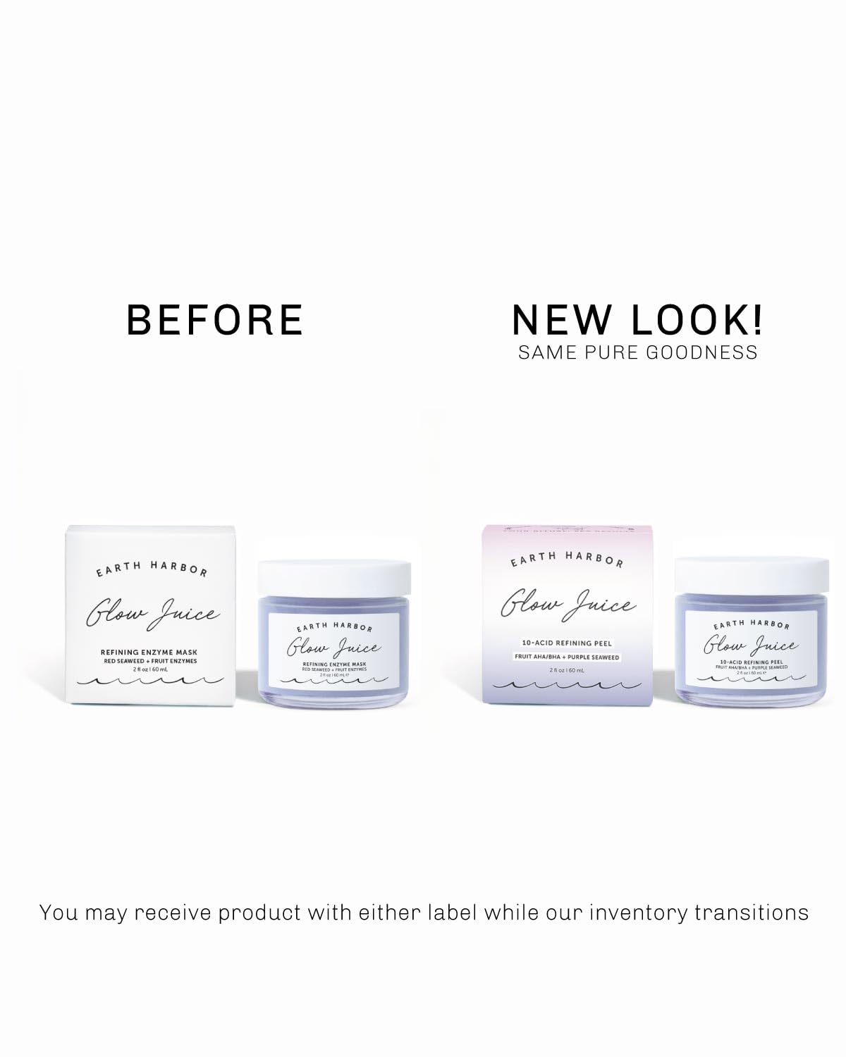 Earth Harbor | Maska regenerująca enzymatycznie Glow Juice | 100% naturalna i nietoksyczna | Algi Vermelhas + enzymy owocowe | Rozświetl e Clareia | 60 ml