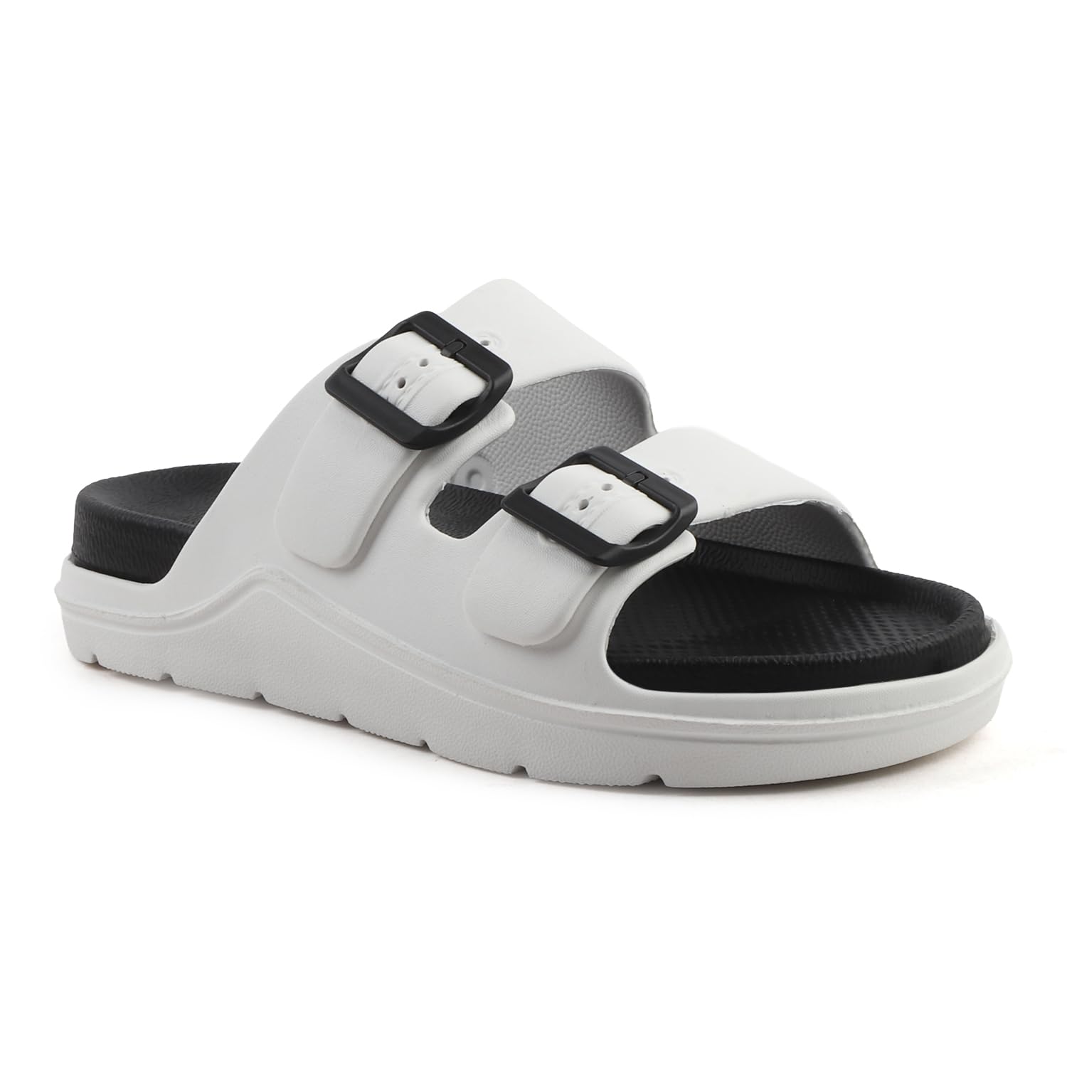 duckins Men’s Double Strap EVA Slippers | Lightweight Adjustable Buckle Slides | Anti-Skid Comfortable Casual Sandals for Indoor Outdoor-picture-36