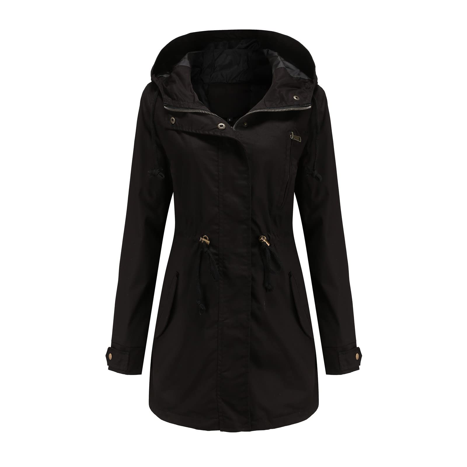 Generisch Veste légère pour femme, trench, coupe-vent, grande taille, pour voyage, randonnée