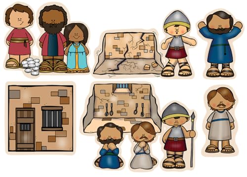 Story Time Felts Paul & Silas Felt Figures for Bible