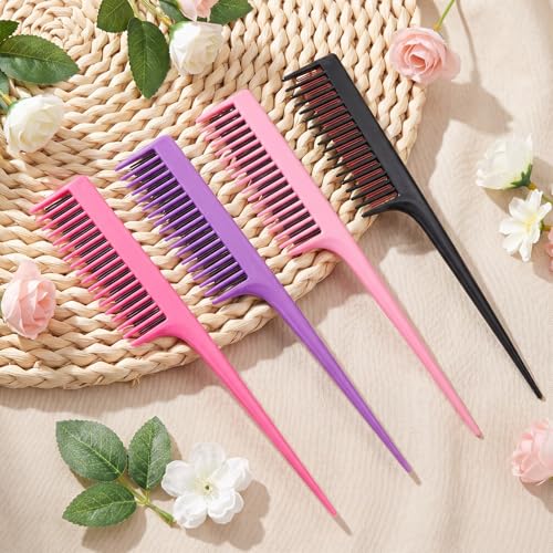 4 peines profesionales para cabello fino 8.15 pulg. miniatura 7
