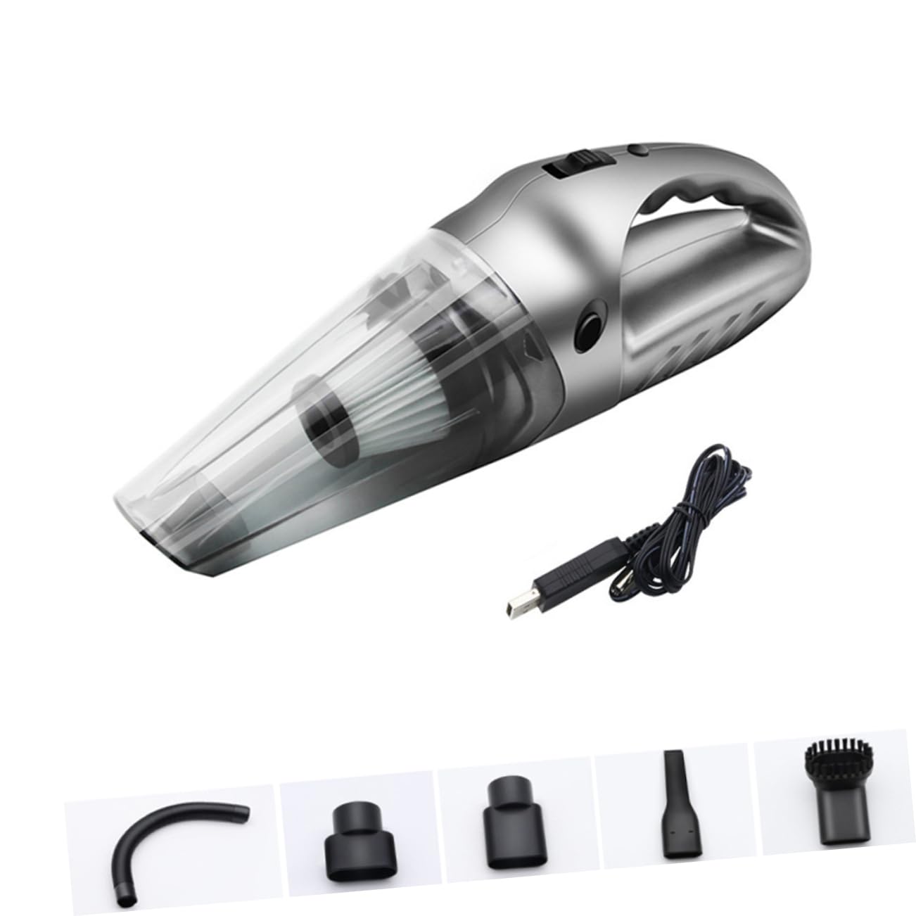 MAGICLULU Aspirador De Coche Potente Miniaspiradora Portátil Mano para Coche Seco y Húmedo Carga USB