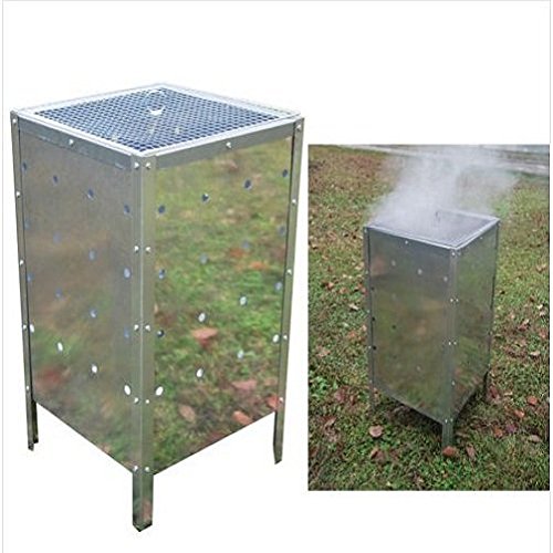 Large Square Garden Fire Bin Incinerator Galvanised 90l Yard Garden