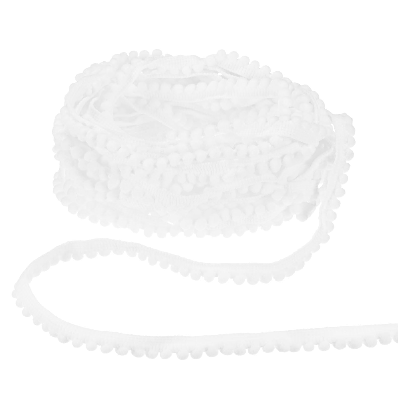 M METERXITY 2-Pack Pom Pom Ball Fringe Trim