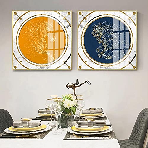 Peinture moderne de luxe abstrait carré d'art affiche sur toile haut de gamme