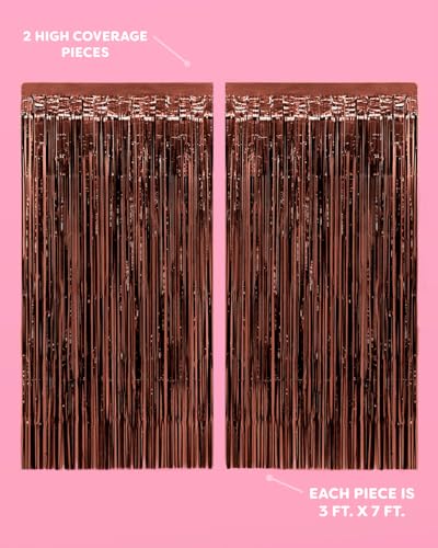 Image of xo, Fetti 2pk Brown Fringe Curtain, Espresso Martini Birthday Western