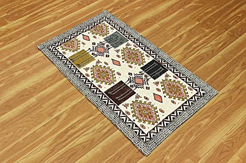 Tapis fait main en coton authentique pour une maison chaleureuse