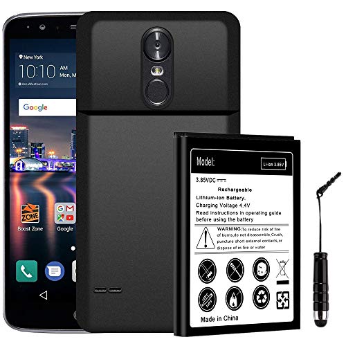 Long Life Excellent 8000mAh Extended Double Layer Battery Back Cover Stylus Compatible with LG Stylo 3 Plus TP450 T-Mobile Phone