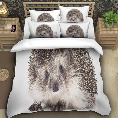 Housse de couette hérisson 3D pour chambre d'enfant lit simple en microfibre douce - 5
