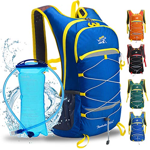 Mochila de hidratación con 2L Bolsa de Agua, 25L Mochilas Hidratacion MTB ，Vejiga de Agua Mochila Aplicar para hombresy Mujeres esquí, Funcionamiento, Senderismo, Ciclismo