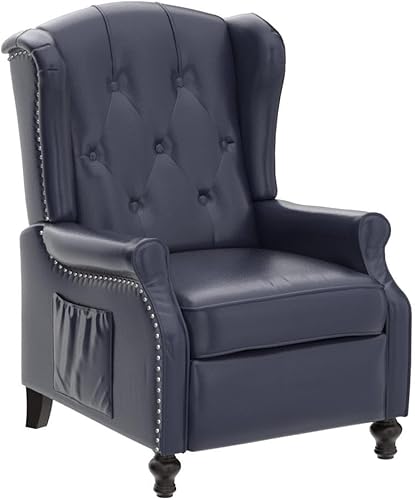 Miniatura 48 de Silla Wingback con masaje y calor, silla reclinable de tela copetuda, silla reclinable con respaldo de ala con control remoto, cojín acolchado,