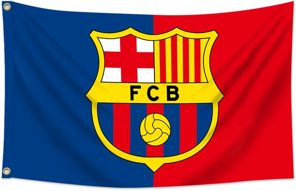 Soccer Ball Team FC Flag Double Sides 3x5 FT Club Flags For Football Fans Heavy Duty, Durable 150D Polyester 2 Grommets