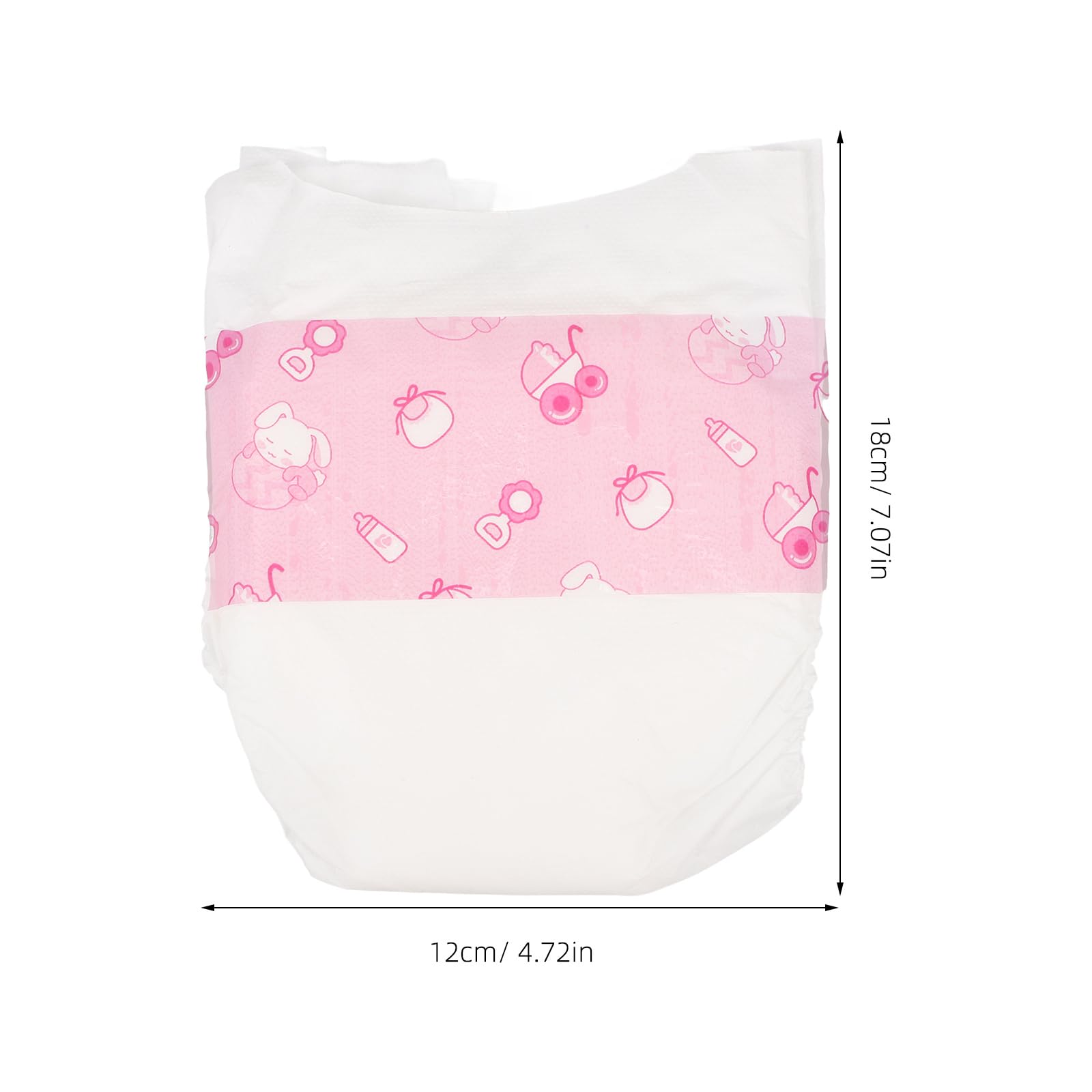 Warmhm 5pcs Baby Doll Nappies : Diapers Accessories Set for 12In Reborn Dolls - Image 2