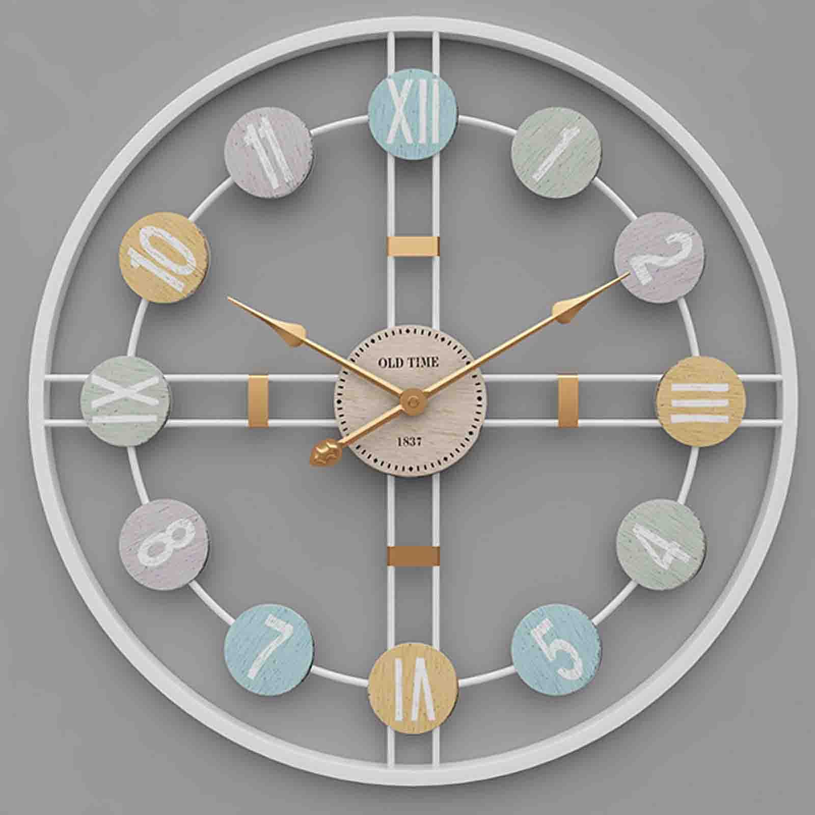 XJBTBA Orologio da Parete Orologio da Parete, Orologio da Parete da Giardino Esterno, Orologio da Parete Silenzioso da Giardino Grande Orologio da Esterno in Ferro battuto Orologio Rotondo Creativo