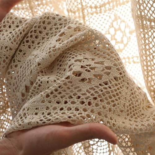 CAKEEYUM Cortinas Boho, Cortinas de Encaje de Tejido Retro de 39x71 Pulgadas, de...