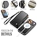 Defencase for iPhone 17 Pro Magnetic Wallet Case Compatible with Magsafe with RFID Blocking Zipper & Card Holder for Women Men PU Leather Strap Detachable Case for iPhone 17 Pro (6.3 inch), Black
