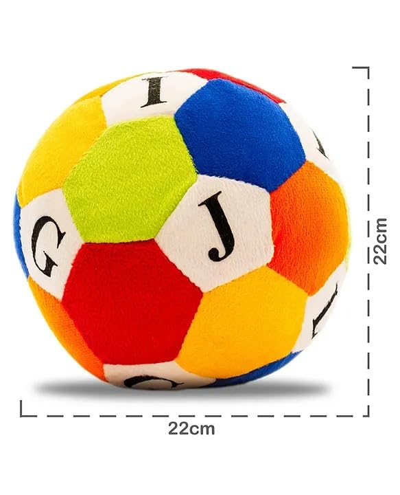 Stuffed Soft Toy Plush for Kids Baby Boy Girl Birthday Ball Soft Toy Stuffed Plush Ball Kids Birthday Gift 25 cm (ABCD) 2