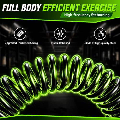 Image of Weighted Ropeless Battle Ropes 2 Pack - 2026 Edition | Cordless Portable No Anchor Battle Rope for Home Gym & Apartment | HIIT Strength & Cardio | Non-Slip Handle | Gloves & Exercise Poster