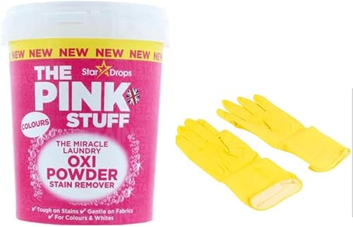 Pink Miracle Cleaner - Limpiador de polvo de óxido para ropa sucia para colores y guantes