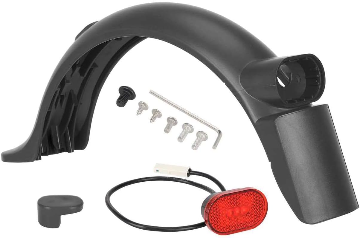 Guardabarros Trasero Patinete Xiaomi m365 Essential 1s Pro y Pro 2, Guardabarros Patinete Xiaomi Pro 2 con Gancho, tornilleria y luz