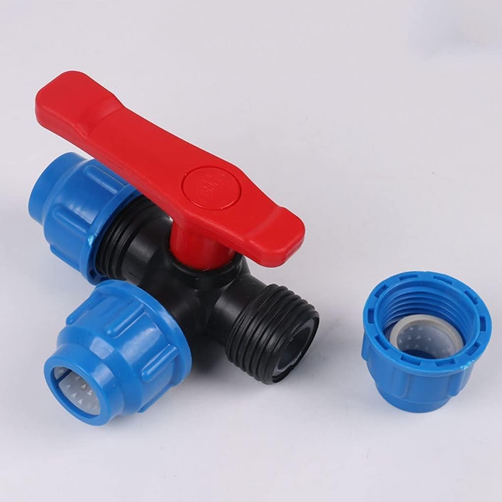 Produktbild von ExcInter 3-Wege-Kugelhahn 25 Mm – T-Ventil Schnellverbinder Für Gartenbewässerung, PE/PVC/PPR, 5-6 Kg Druck