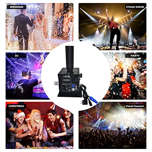 LED RGB CO2 DMX Cannon Air Column CO2 Jet con LED 12x3W DMX 9 Canales Ángulo Ajustable Máquina de Humo para Efecto DJ en Escenario Fiesta Show (Sin Tanque de Dióxido de Carbono) miniatura 3
