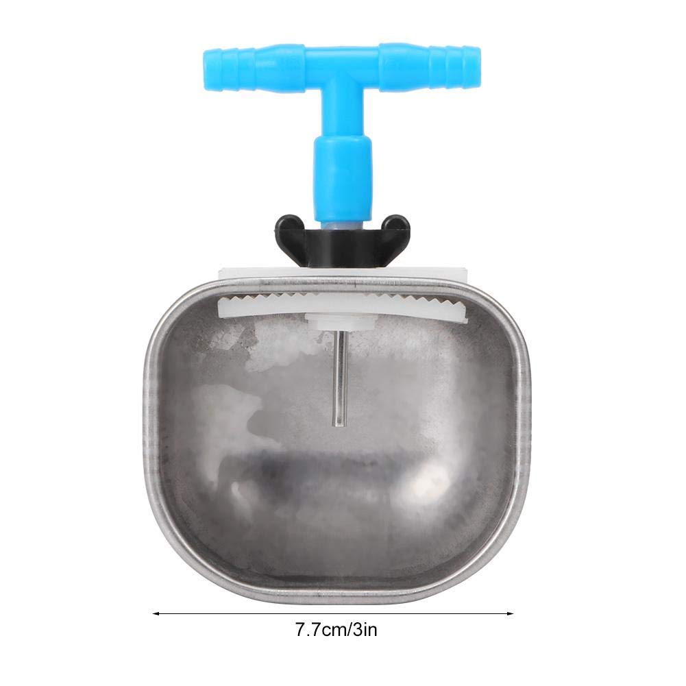 5 Stück Kaninchen Wasserschalen Edelstahl Automatische Kaninchen Trinker Nippel Trinkschale Waterer Farm Zubehör(Große Schüssel)