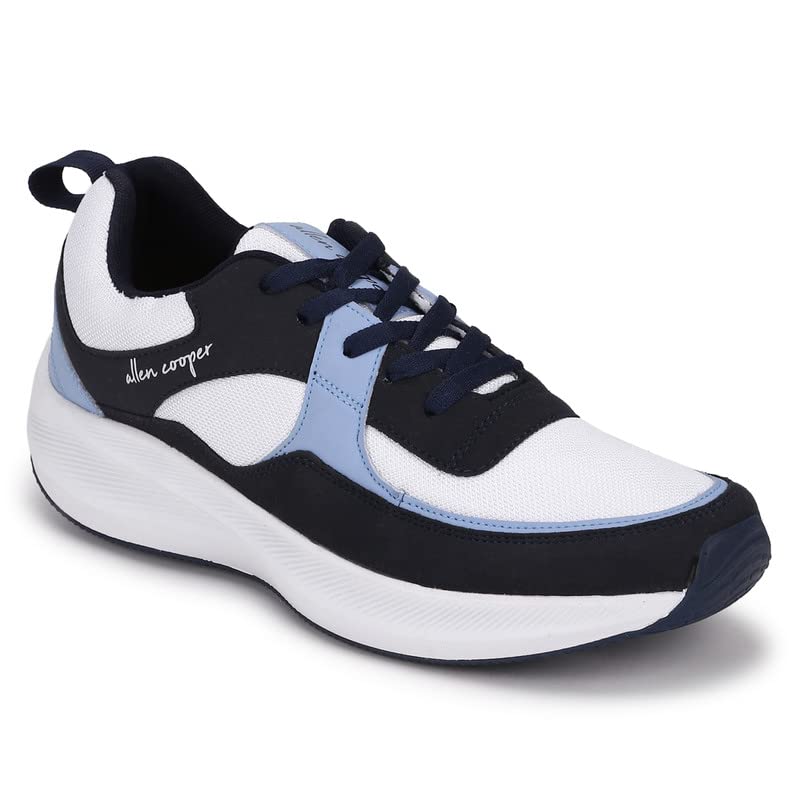 Allen Cooper Training,Atheletic,Gym,Sports Comfortable Extra Max Cusion with Memory Foam Insole,Anti Skid Tech Grip Walking Shoes for Men(452 Navy-Sizes 6,7,8,9,10)