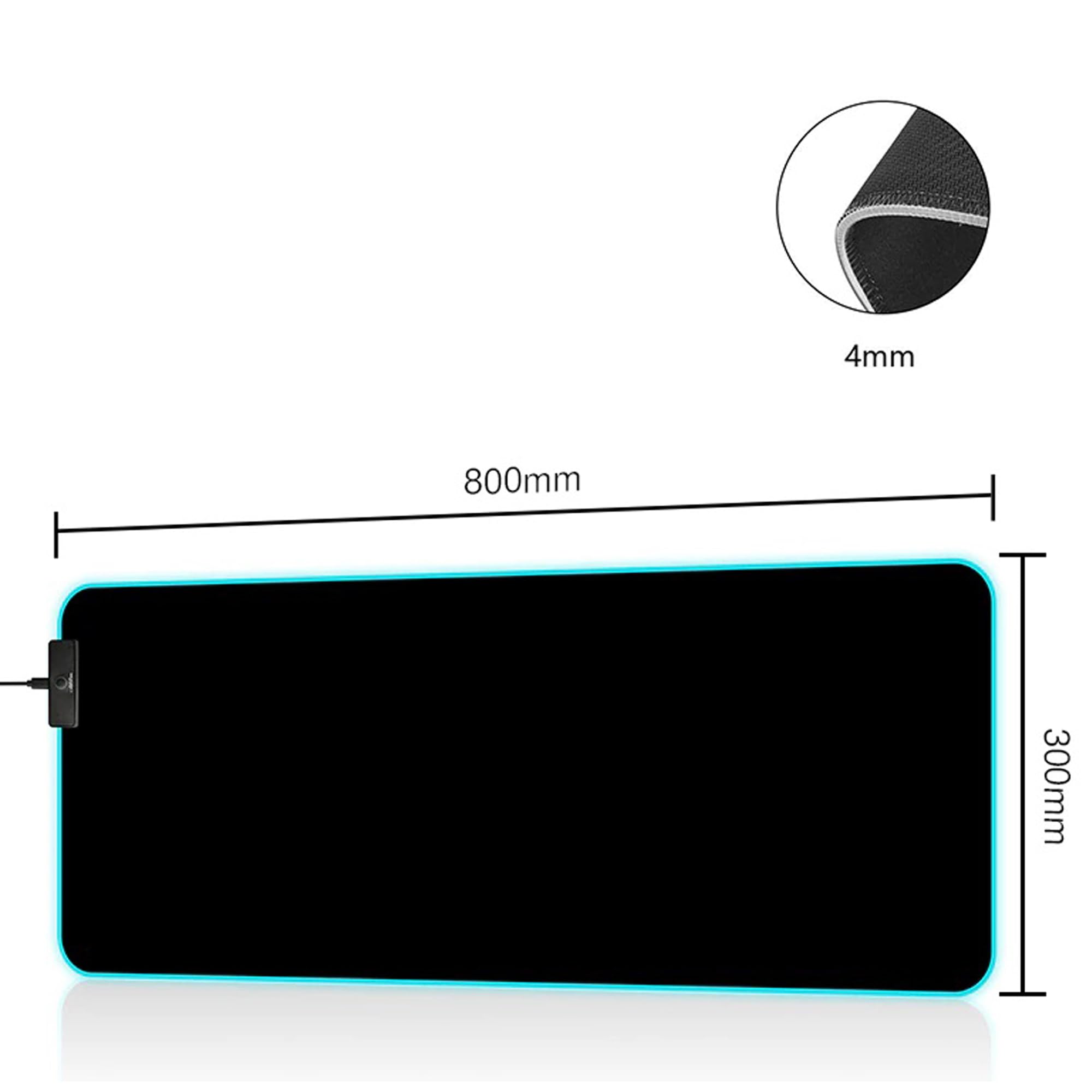 Noua Matrix 800 Tappetino Mouse Gaming RGB RAINBOW XXL 800 * 300 * 4 mm 14 Effetti Luce Mousepad Extra Grande Esteso Superficie Resistente all’Acqua con Base in Gomma Antiscivolo